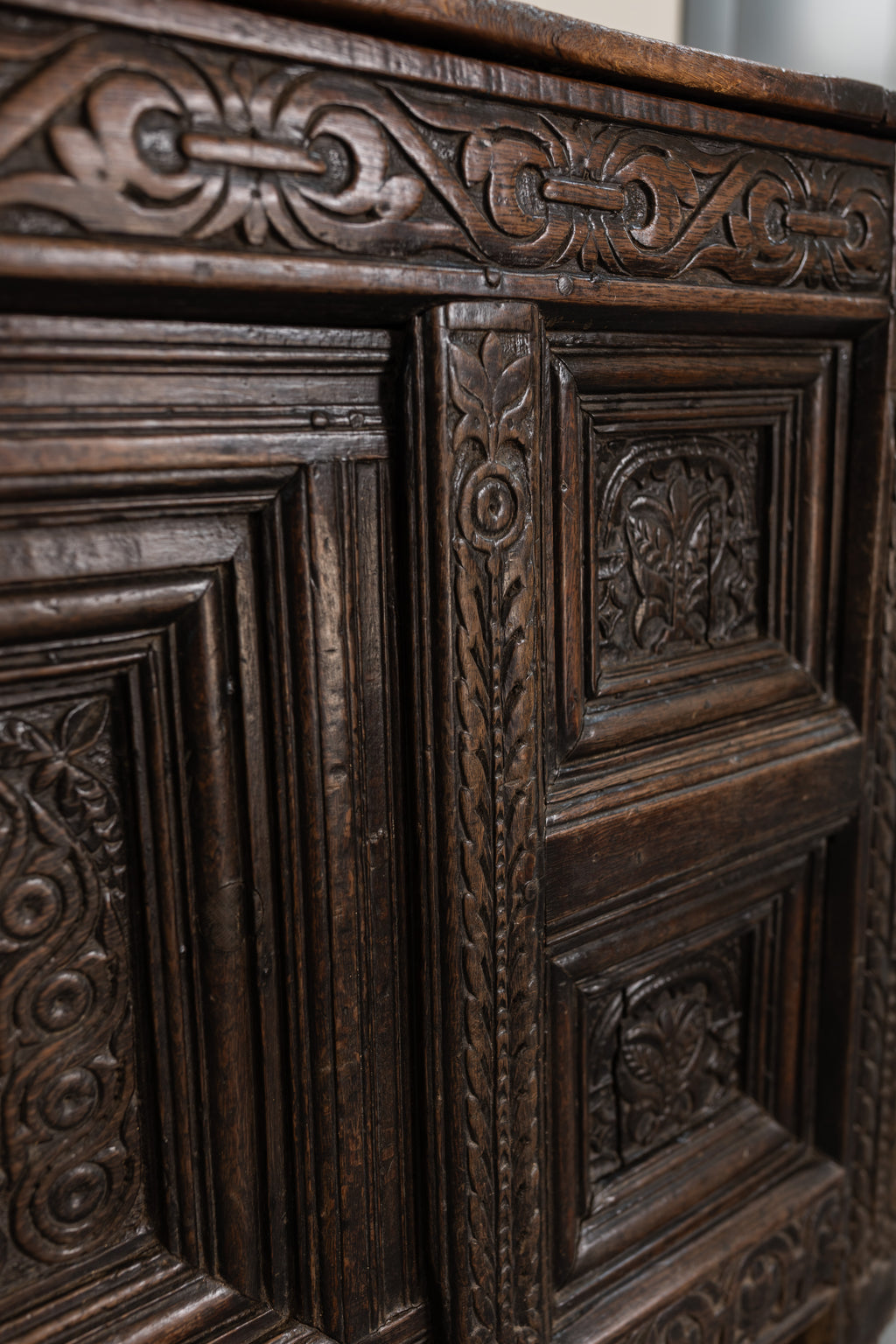17th Century Carved Yorkshire Oak Coffer (Chest)