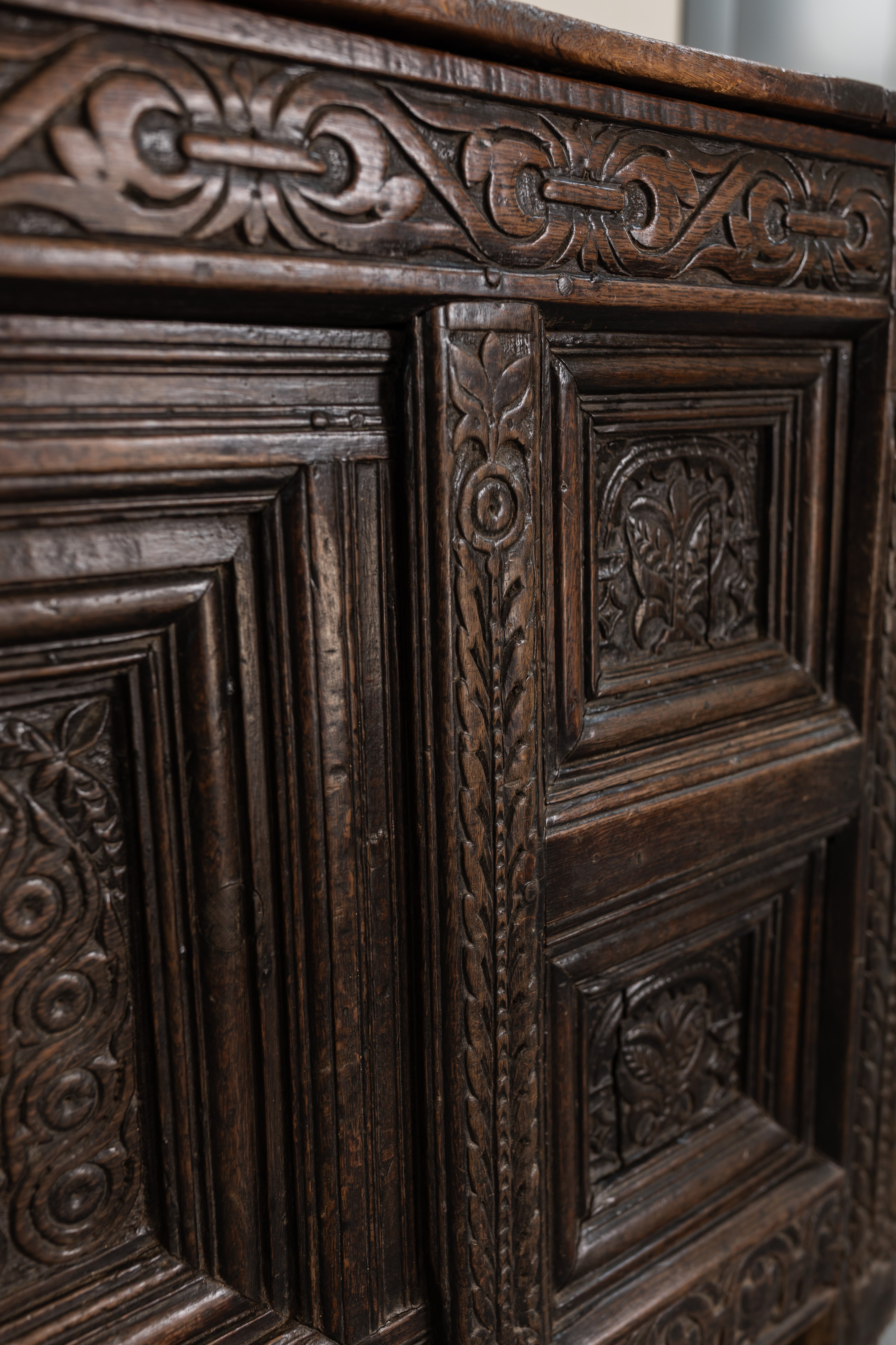 17th Century Carved Yorkshire Oak Coffer (Chest)