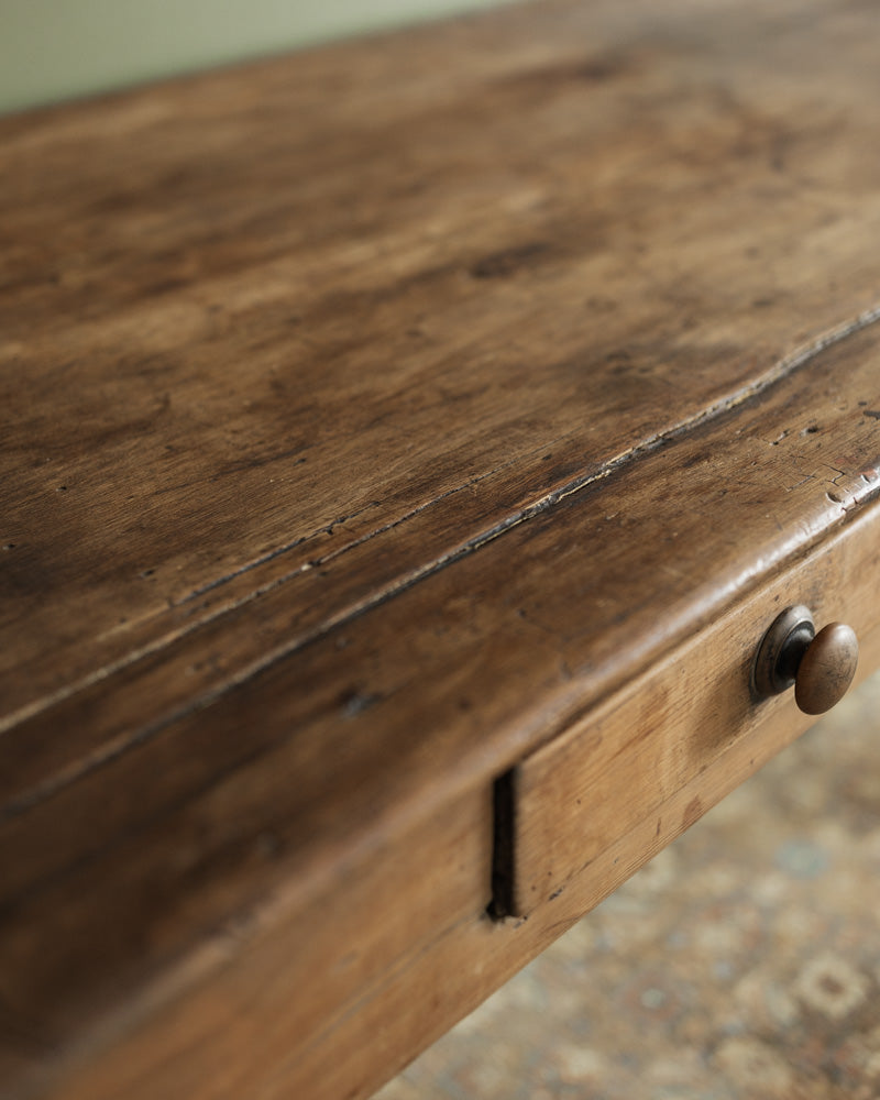 1880s Irish Table with Drawer