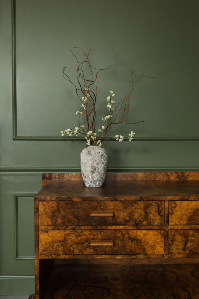 Art Deco Burl Walnut English Sideboard