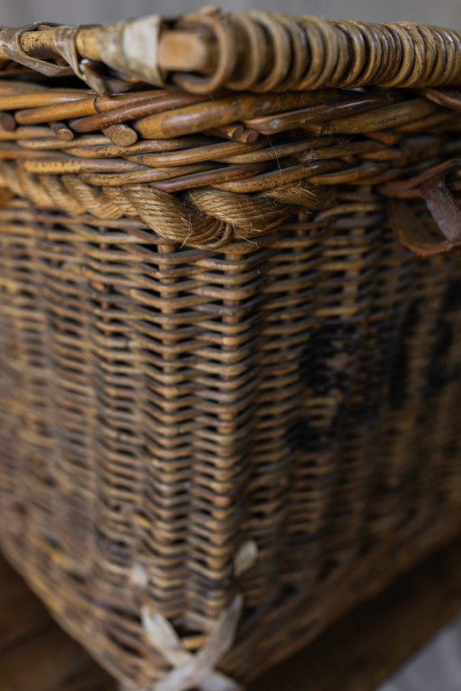 British Industrial Laundry Basket on Wheels