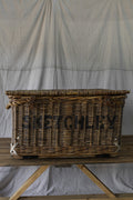 British Industrial Laundry Basket on Wheels