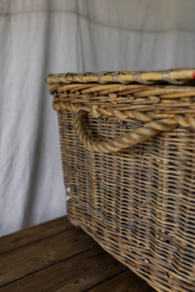 British Industrial Laundry Basket on Wheels