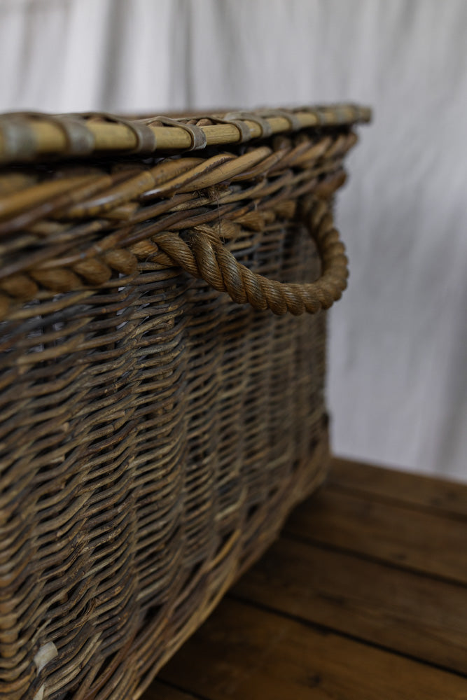 British Industrial Laundry Basket on Wheels