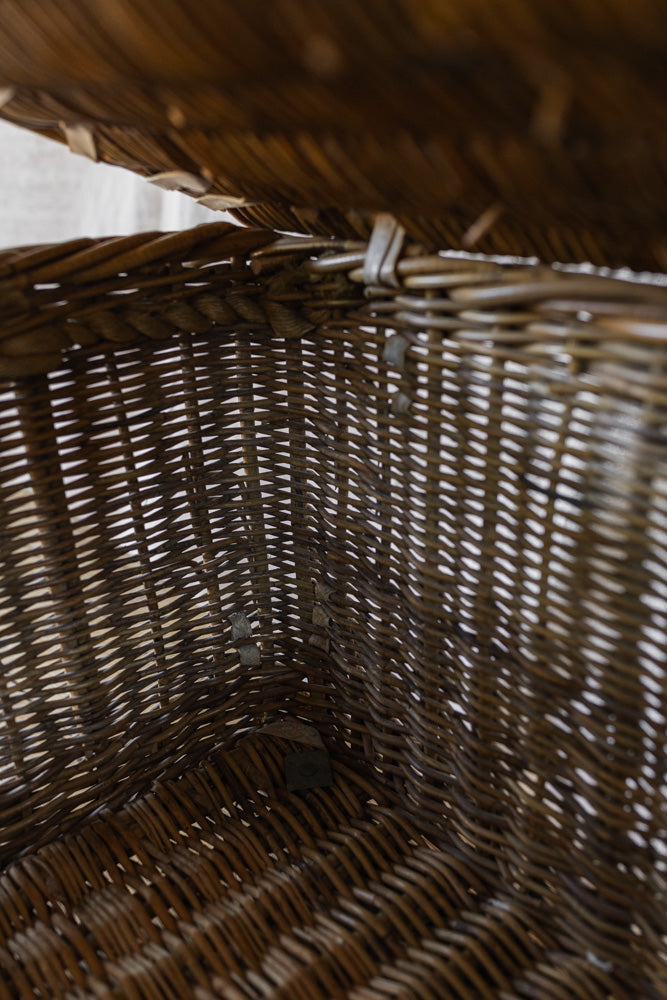 British Industrial Laundry Basket on Wheels
