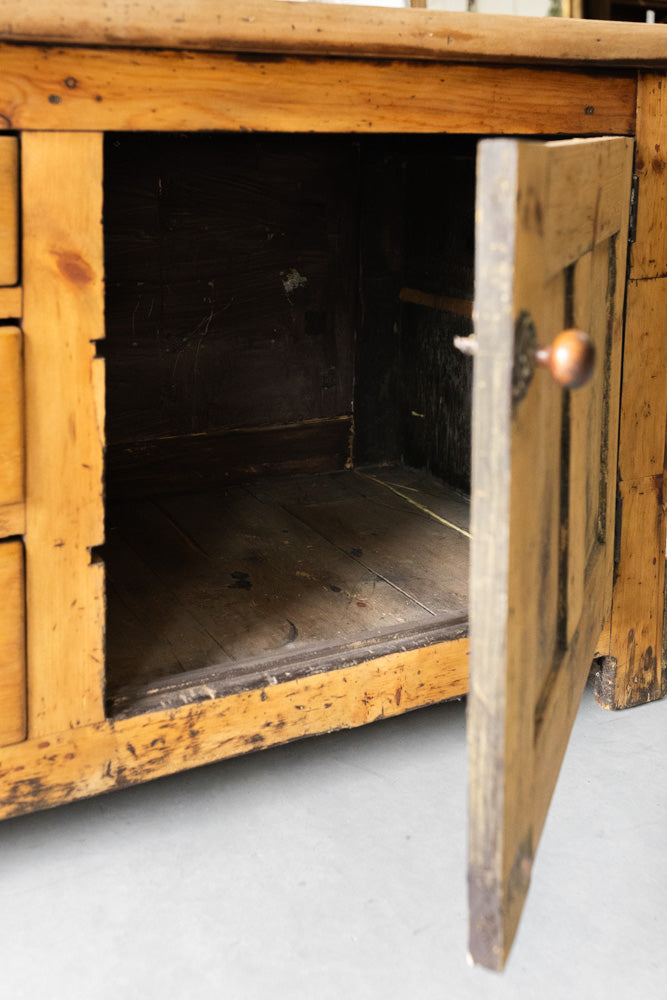 1890s English Pine Shop Counter