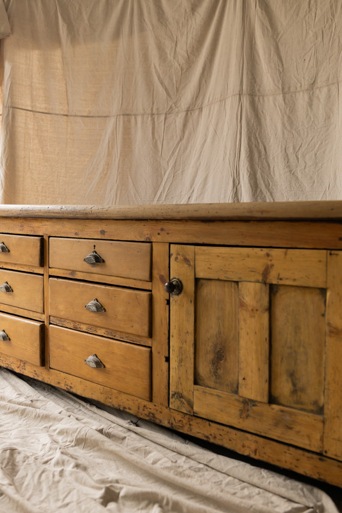 1890s English Pine Shop Counter