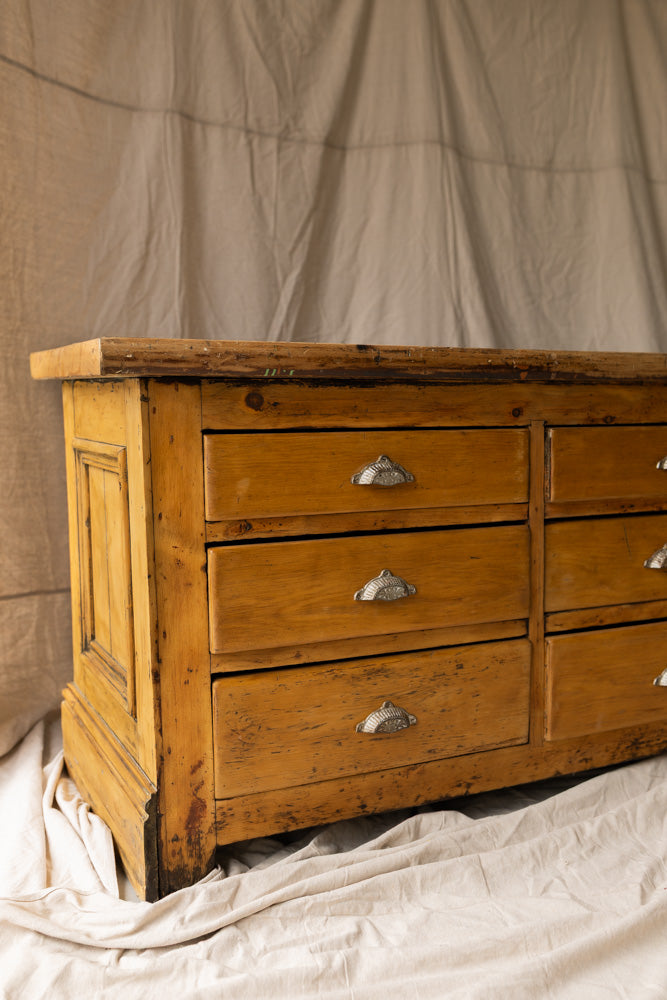 1890s English Pine Shop Counter