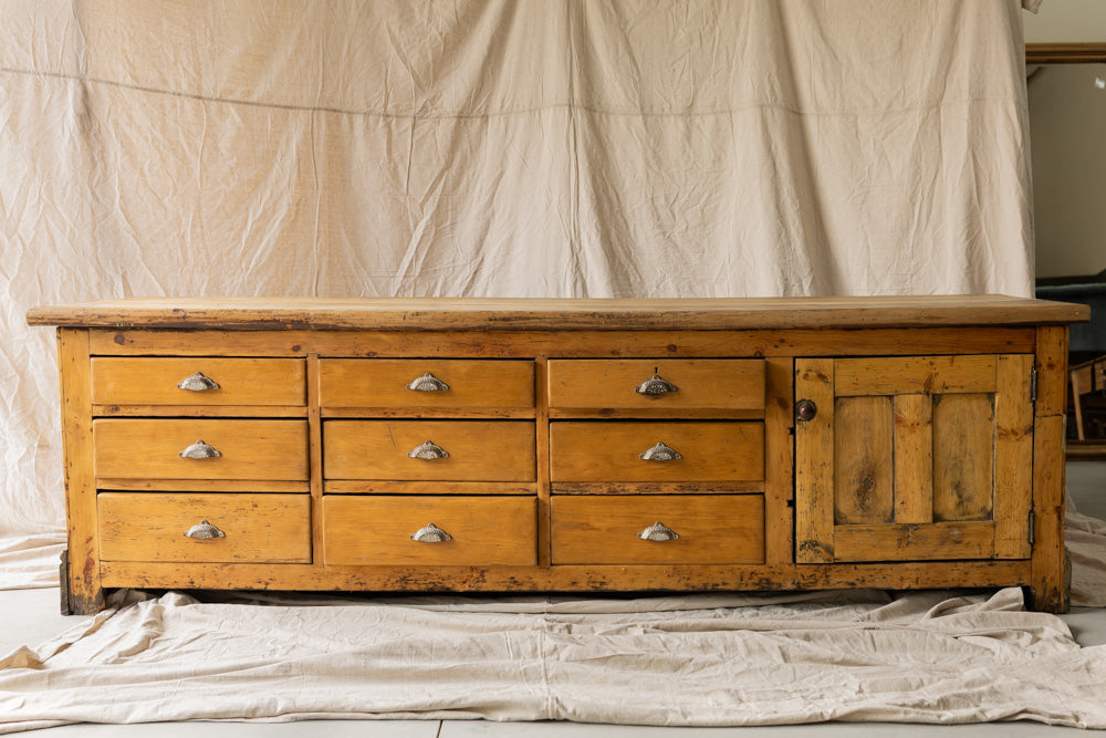 1890s English Pine Shop Counter