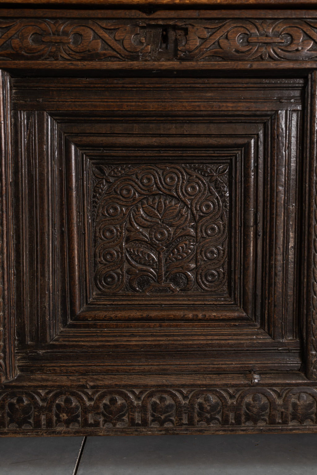 17th Century Carved Yorkshire Oak Coffer (Chest)