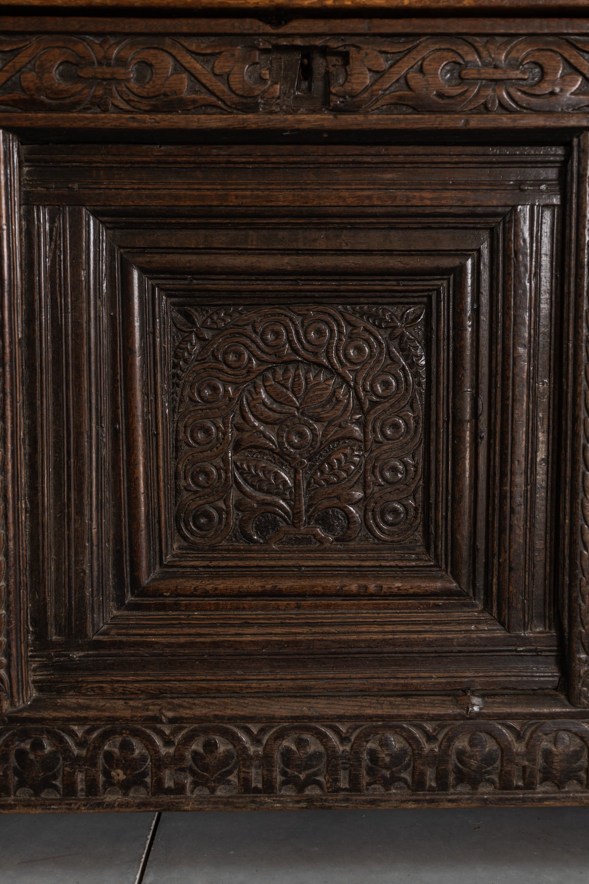 17th Century Carved Yorkshire Oak Coffer (Chest)