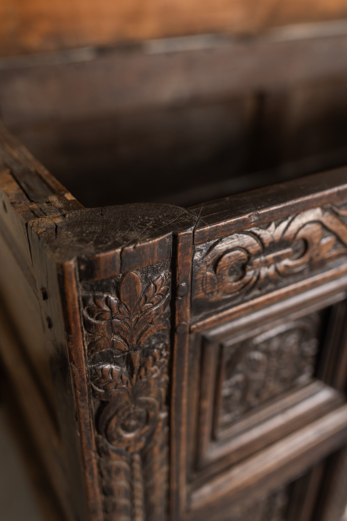 17th Century Carved Yorkshire Oak Coffer (Chest)