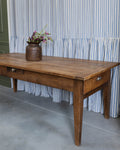 Antique Oak French Prep Table with 3 Drawers