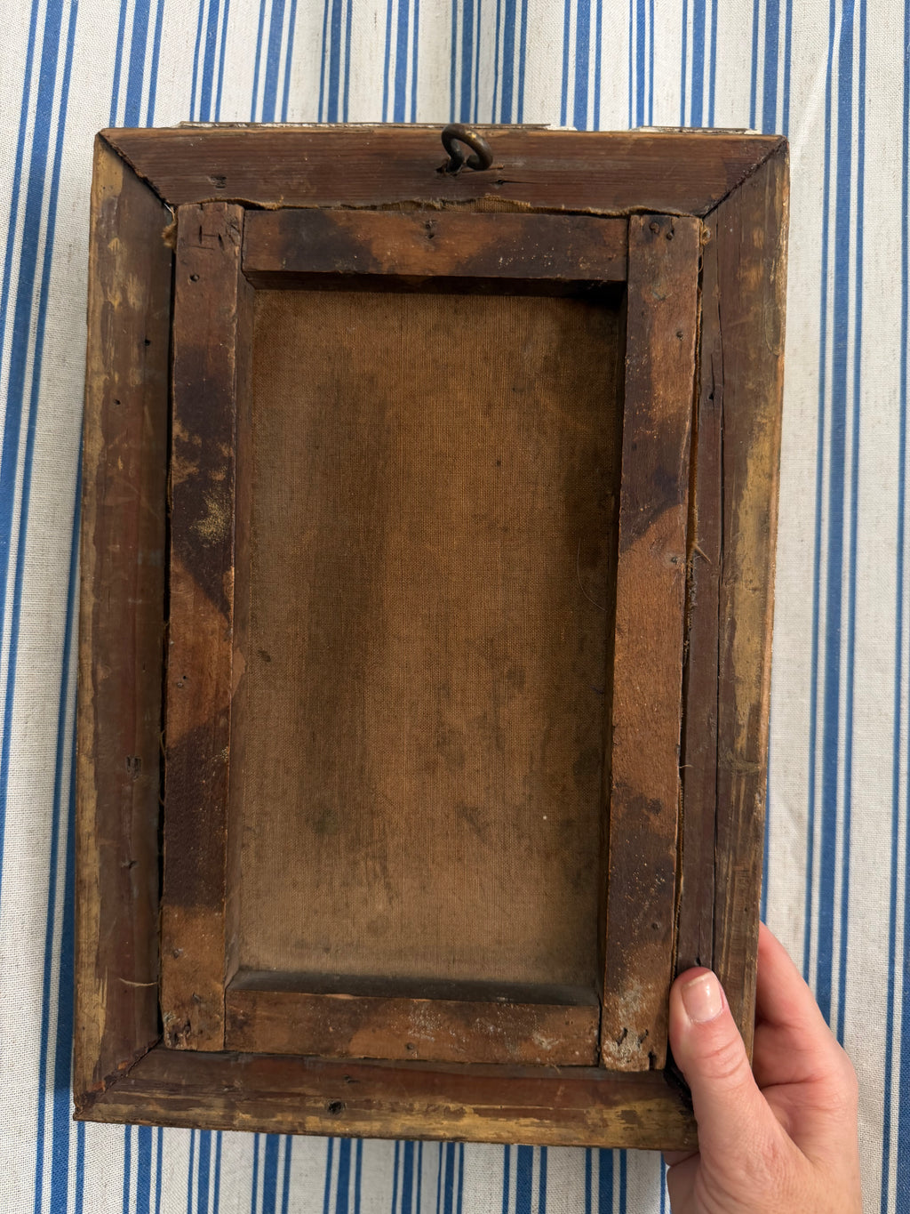 Small French Oil Painting of a Prisoner, 1884
