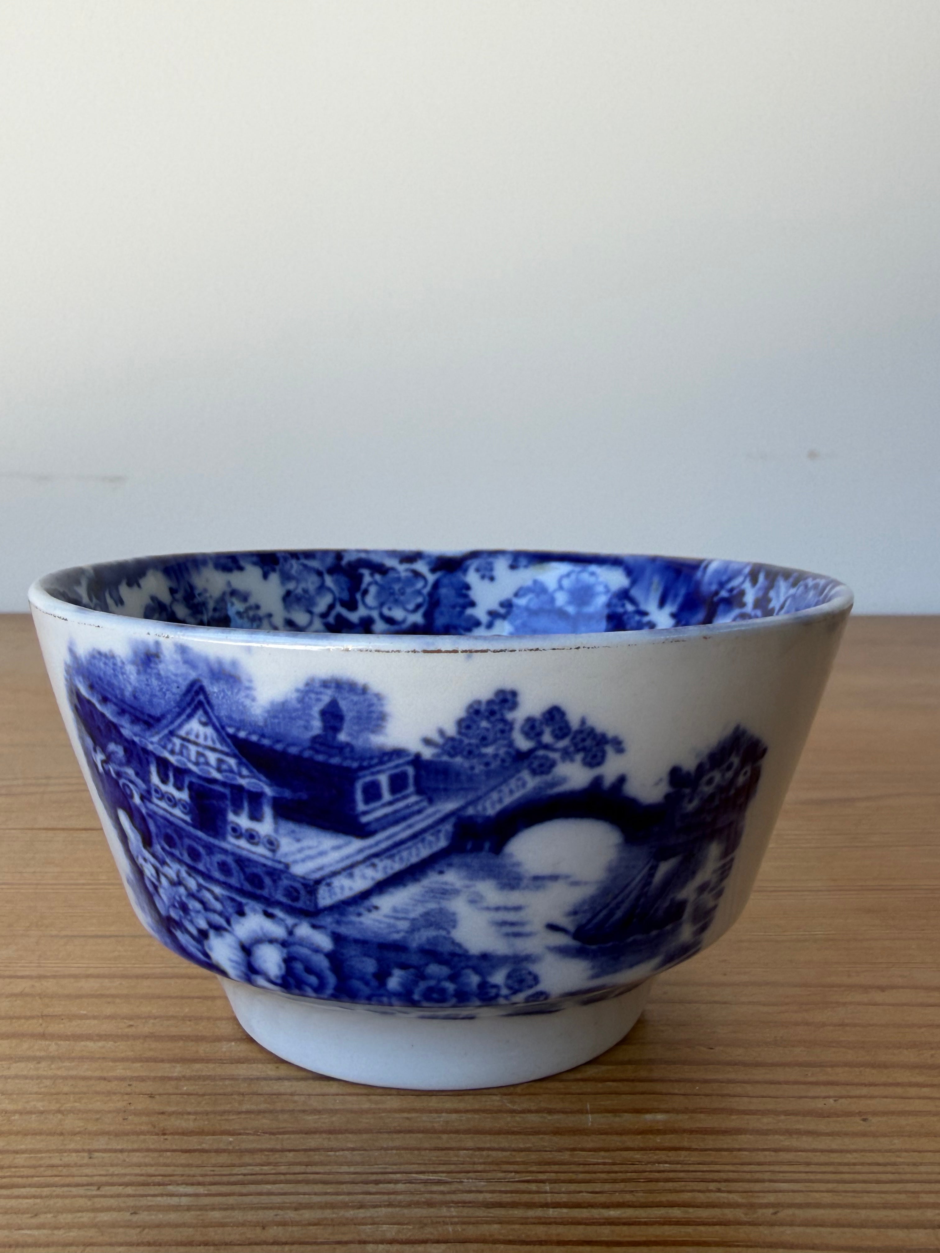 Blue & White Transferware Small Bowl
