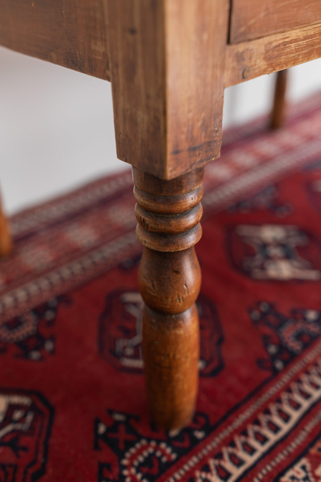 Miniature English Pine Table with Drawer