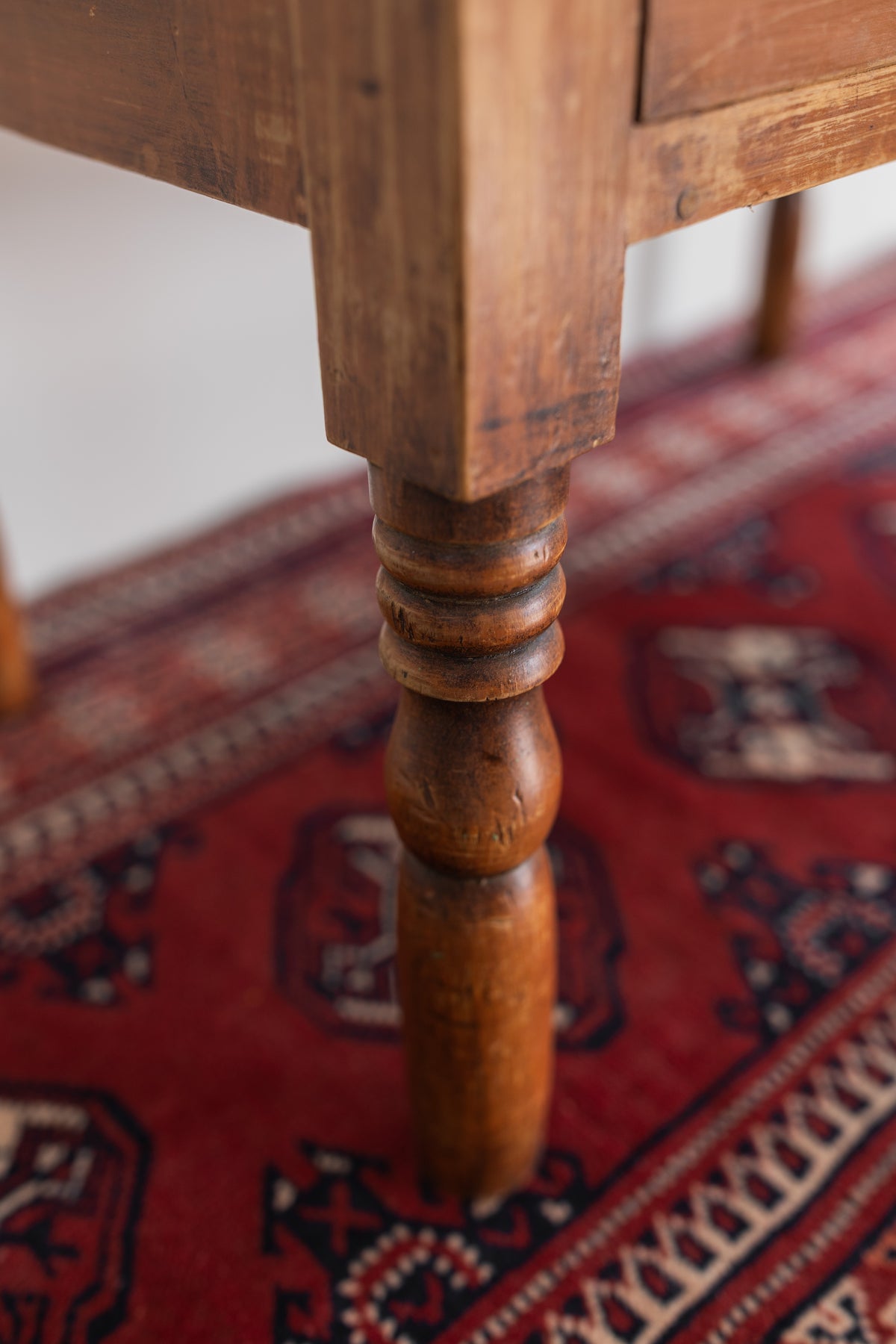 Miniature English Pine Table with Drawer