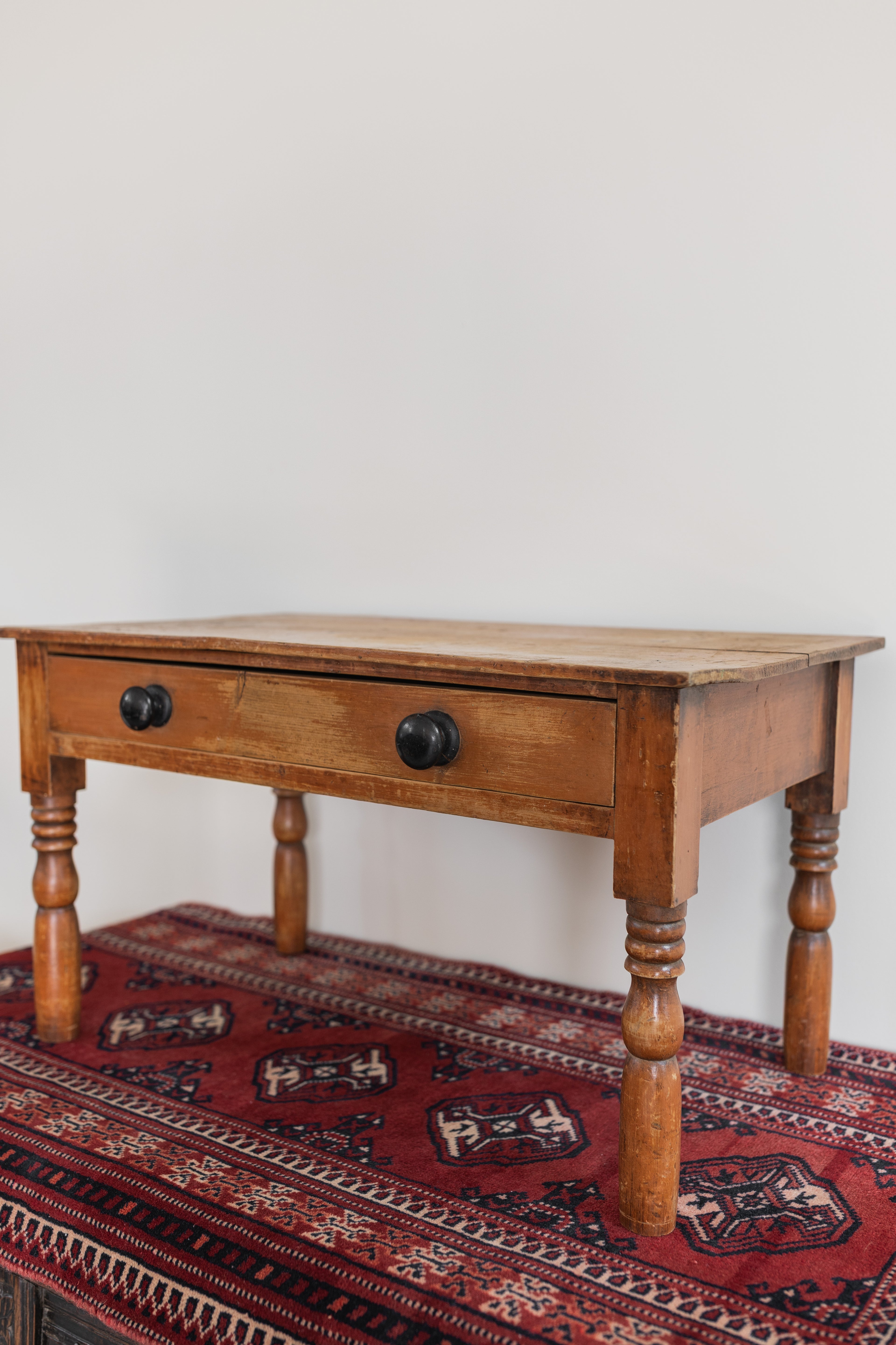 Miniature English Pine Table with Drawer