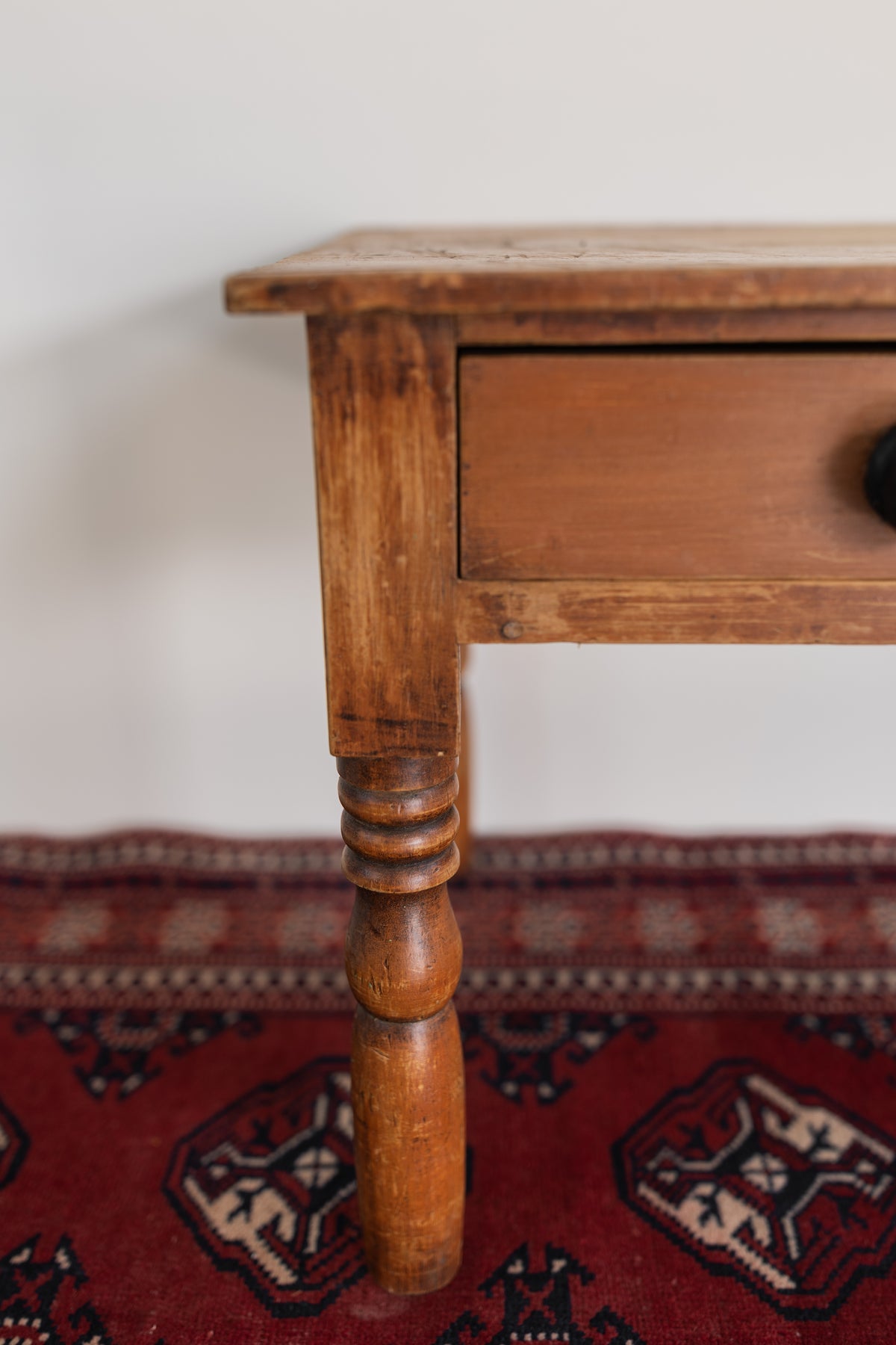 Miniature English Pine Table with Drawer