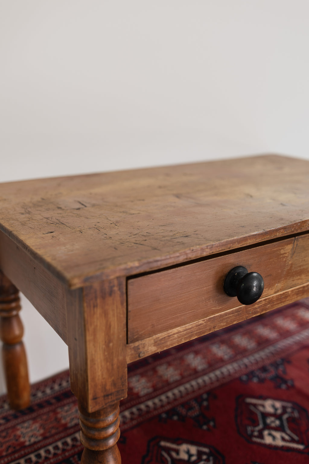 Miniature English Pine Table with Drawer