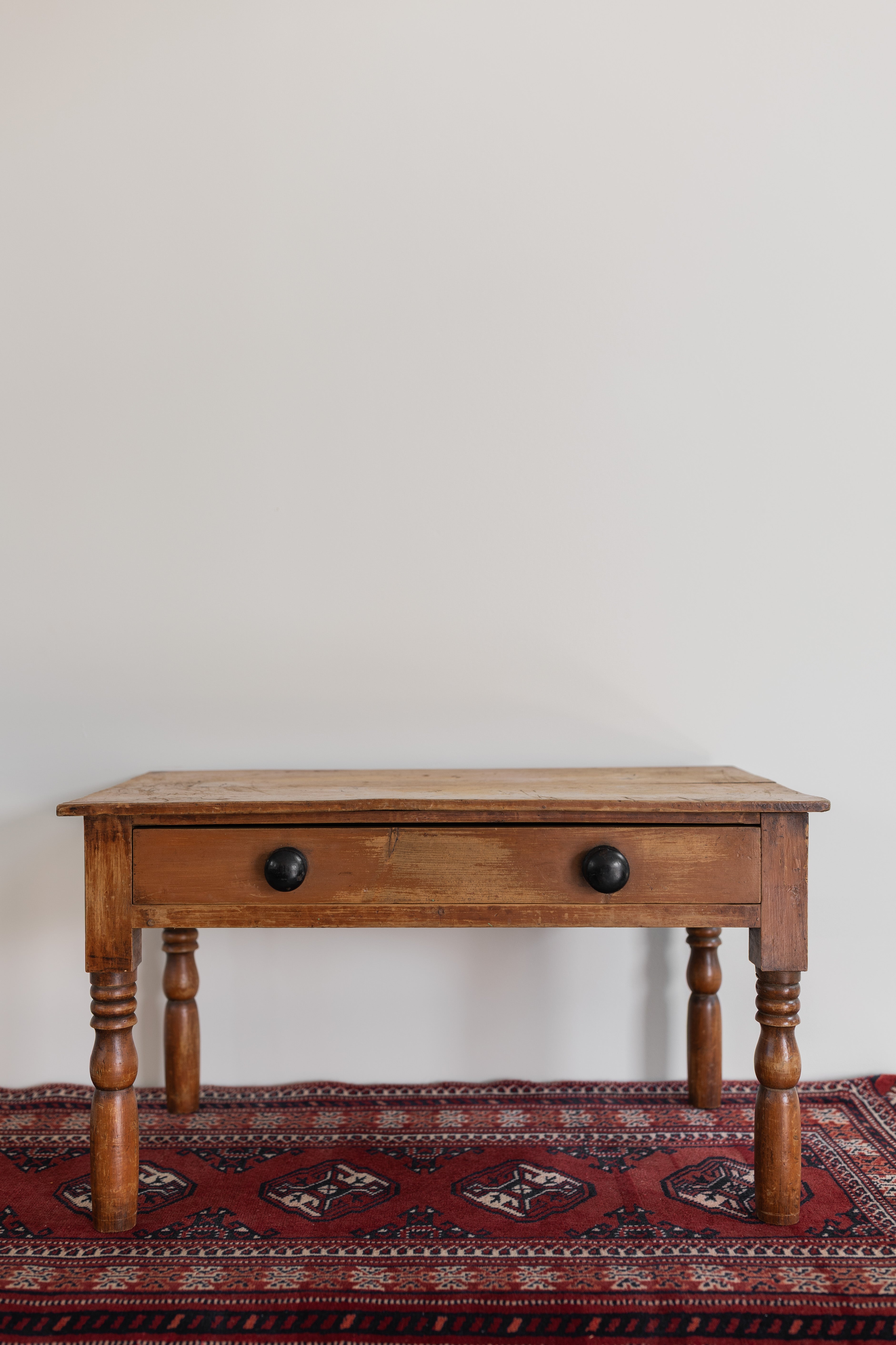 Miniature English Pine Table with Drawer