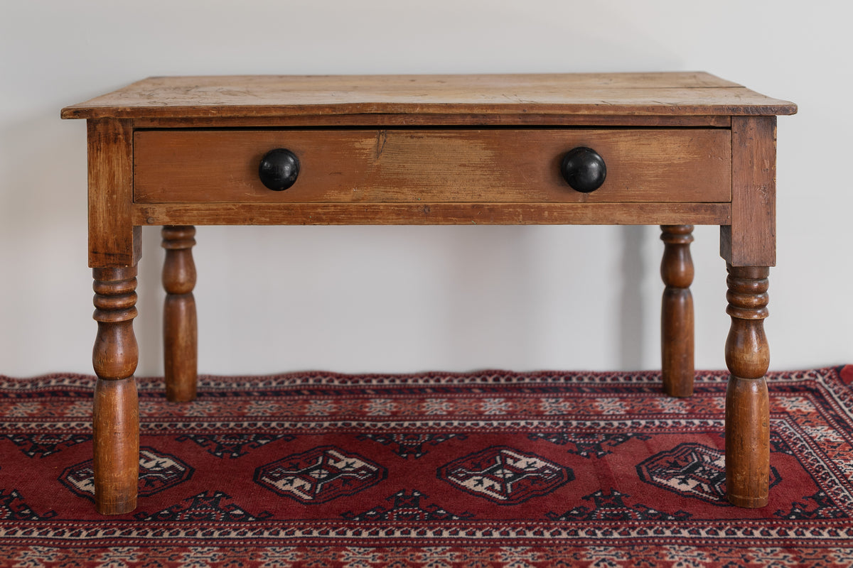 Miniature English Pine Table with Drawer