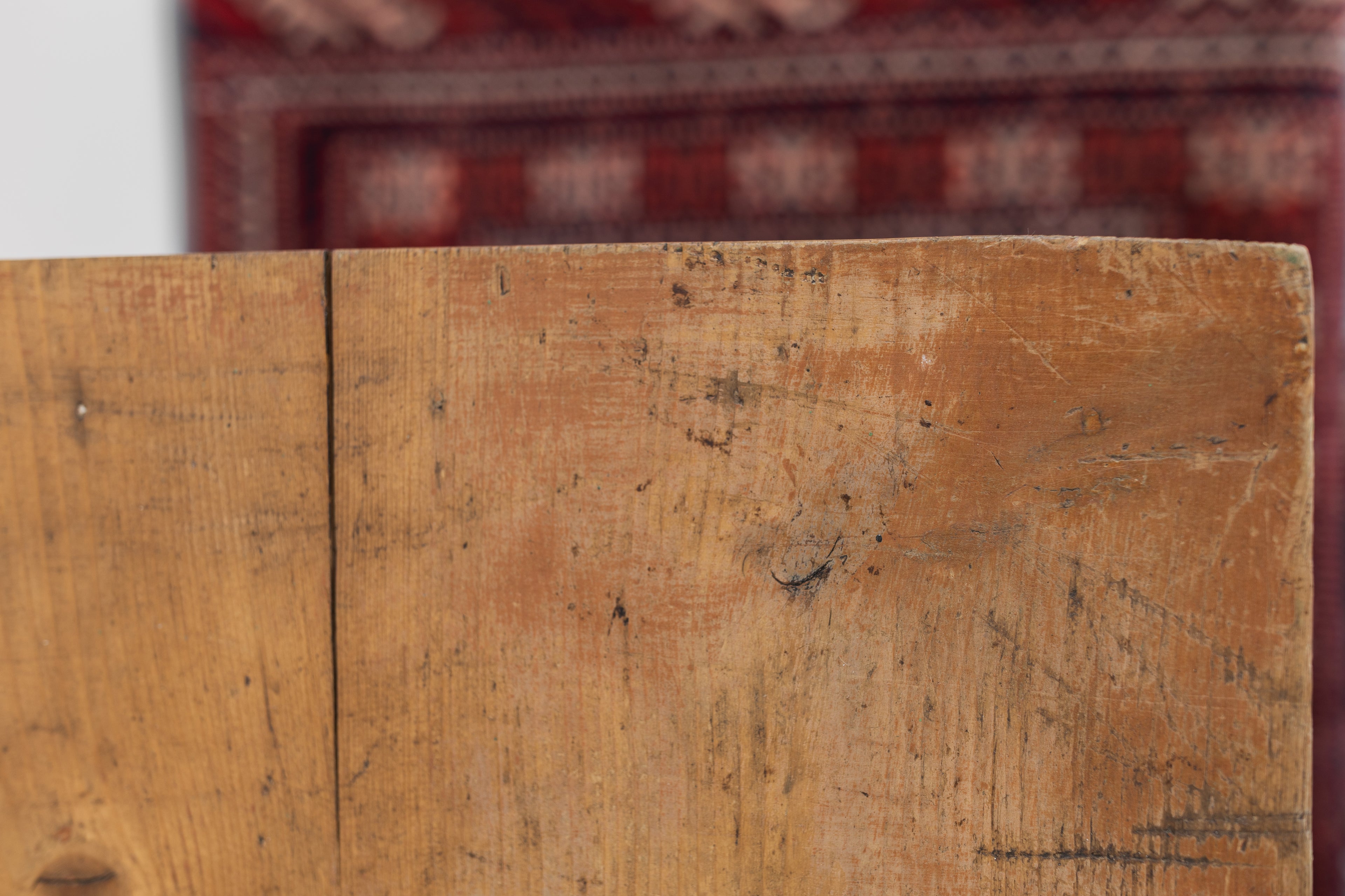 Miniature English Pine Table with Drawer