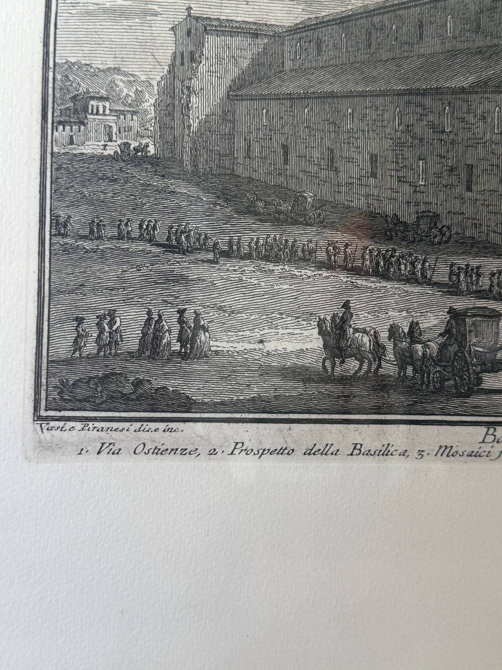 Etching of St. Paul's Basilica, Rome