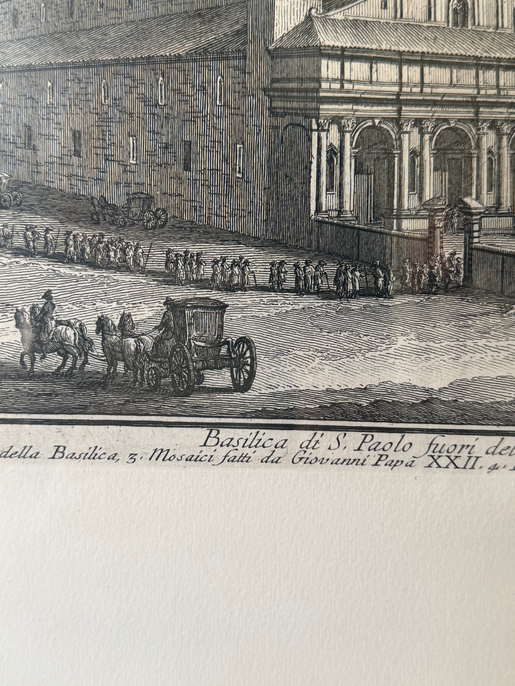 Etching of St. Paul's Basilica, Rome