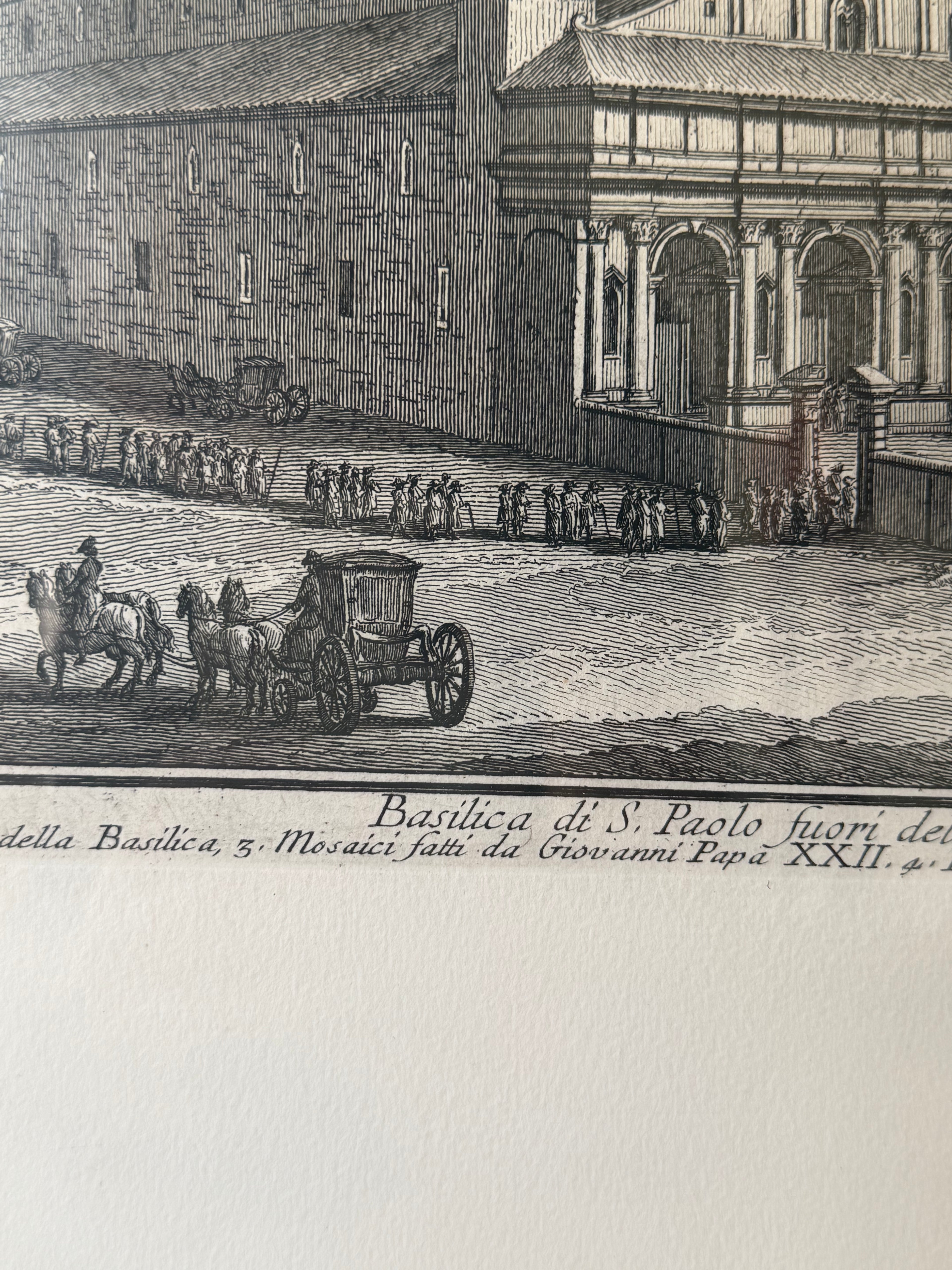 Etching of St. Paul's Basilica, Rome