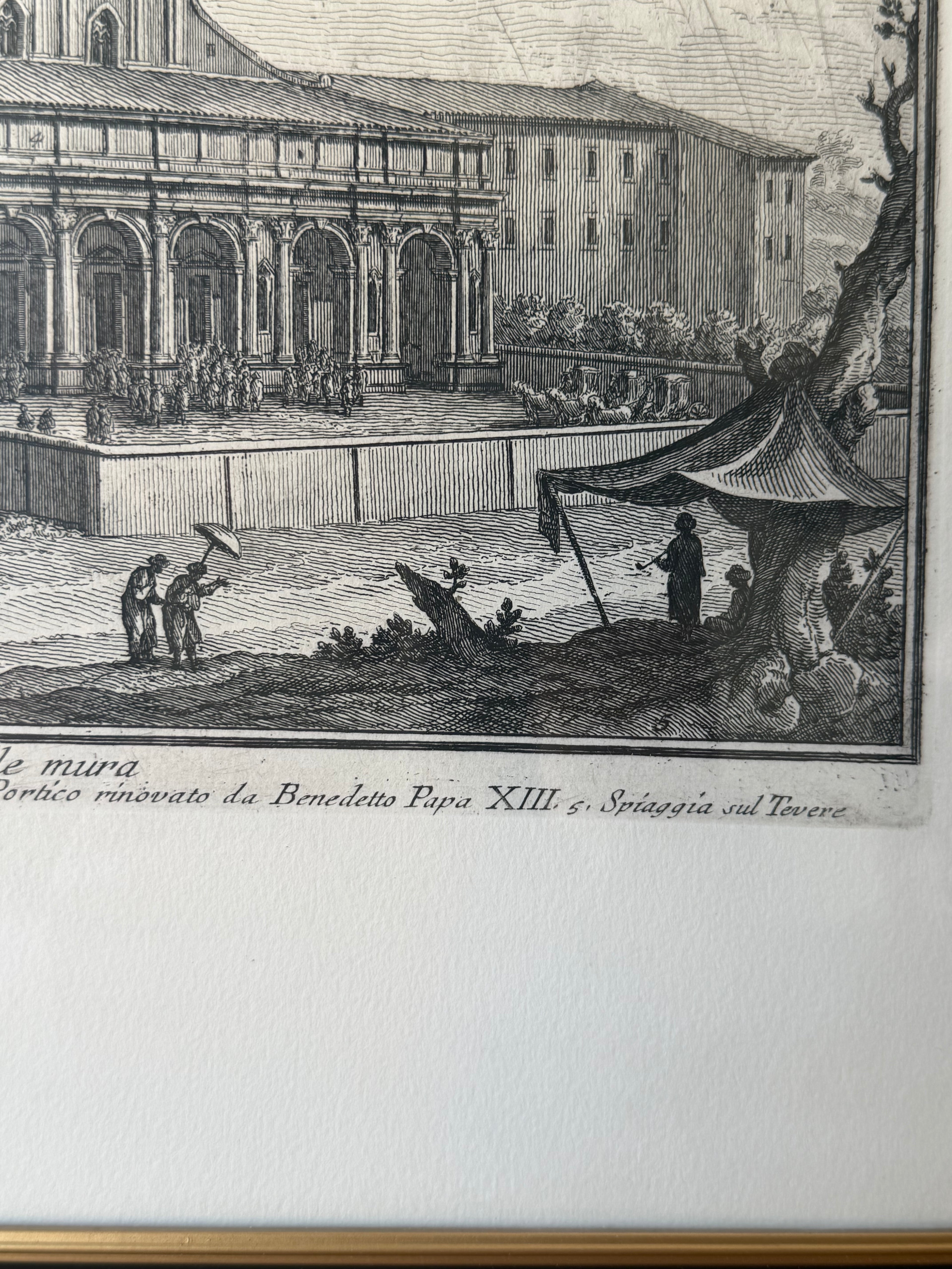 Etching of St. Paul's Basilica, Rome
