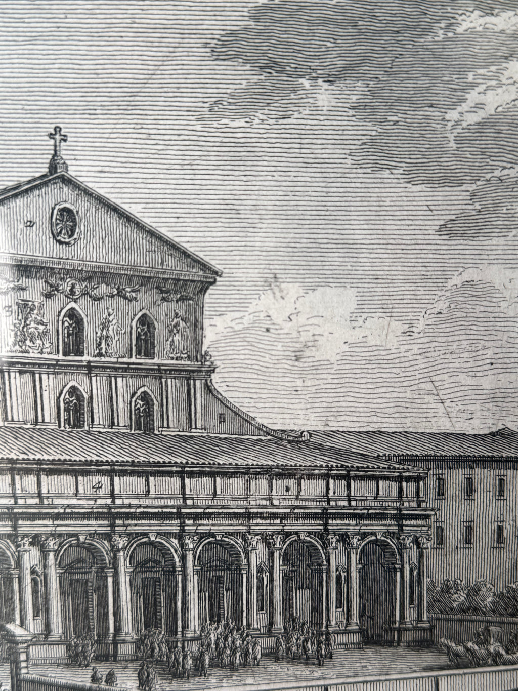 Etching of St. Paul's Basilica, Rome