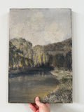Antique Impression Oil Painting on Canvas of a Forest