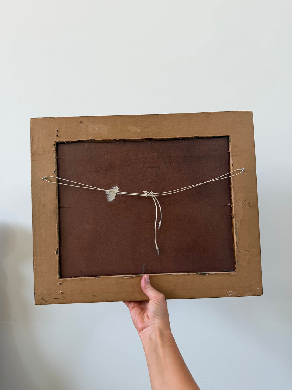 Oil Painting of Figures in the Woods, Signed