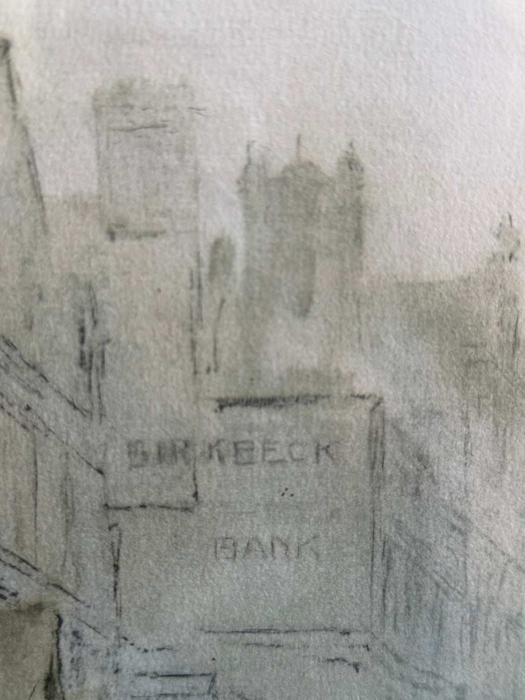 Signed Watercolor Print "Old Houses in Holborn" London