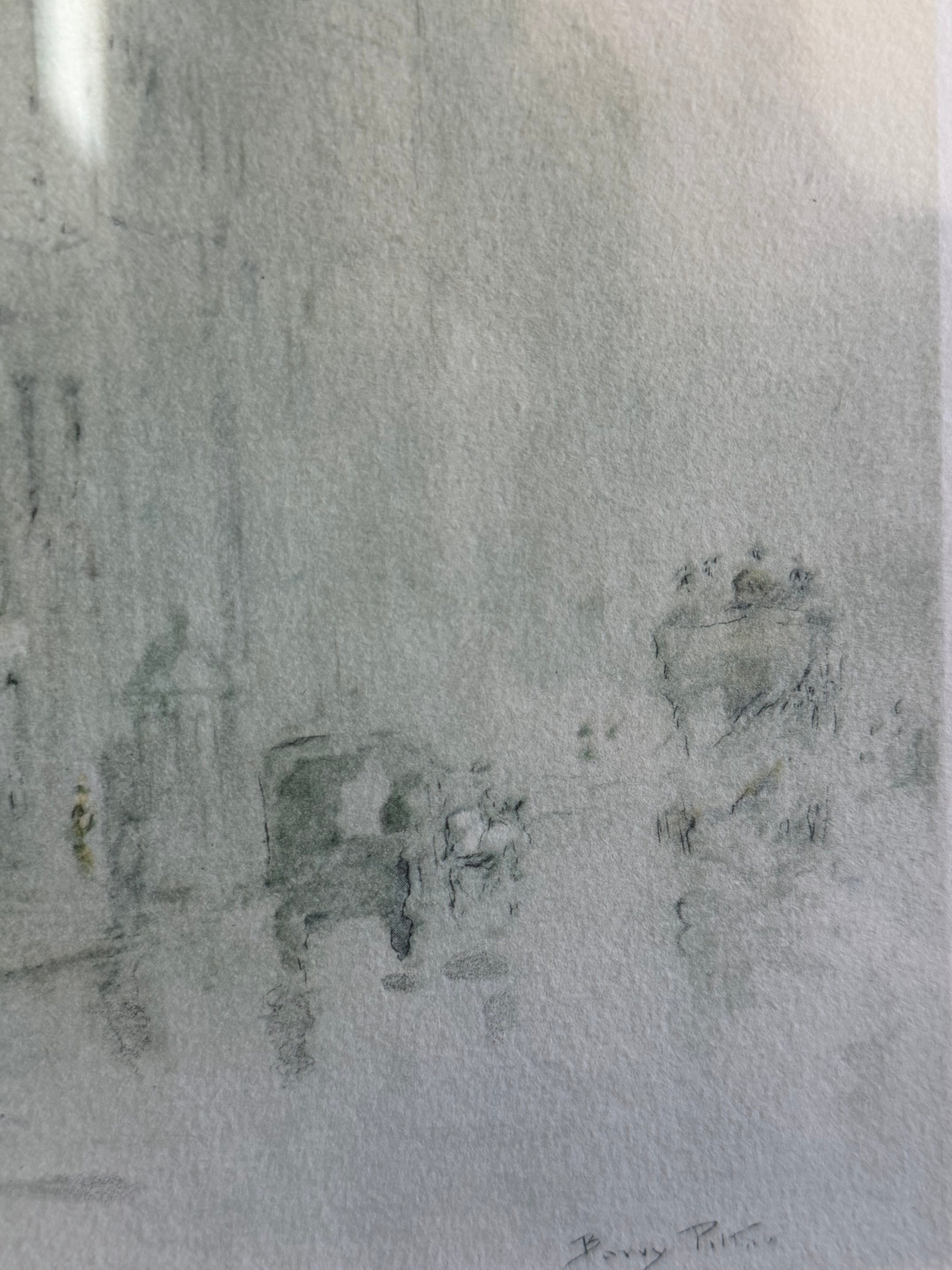 Signed Watercolor Print "Old Houses in Holborn" London