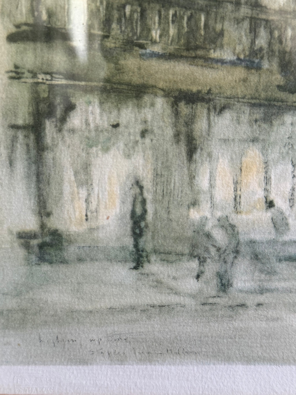 Signed Watercolor Print "Old Houses in Holborn" London