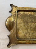 Hand Hammered Brass Tray w/Organic Edge C. 1900