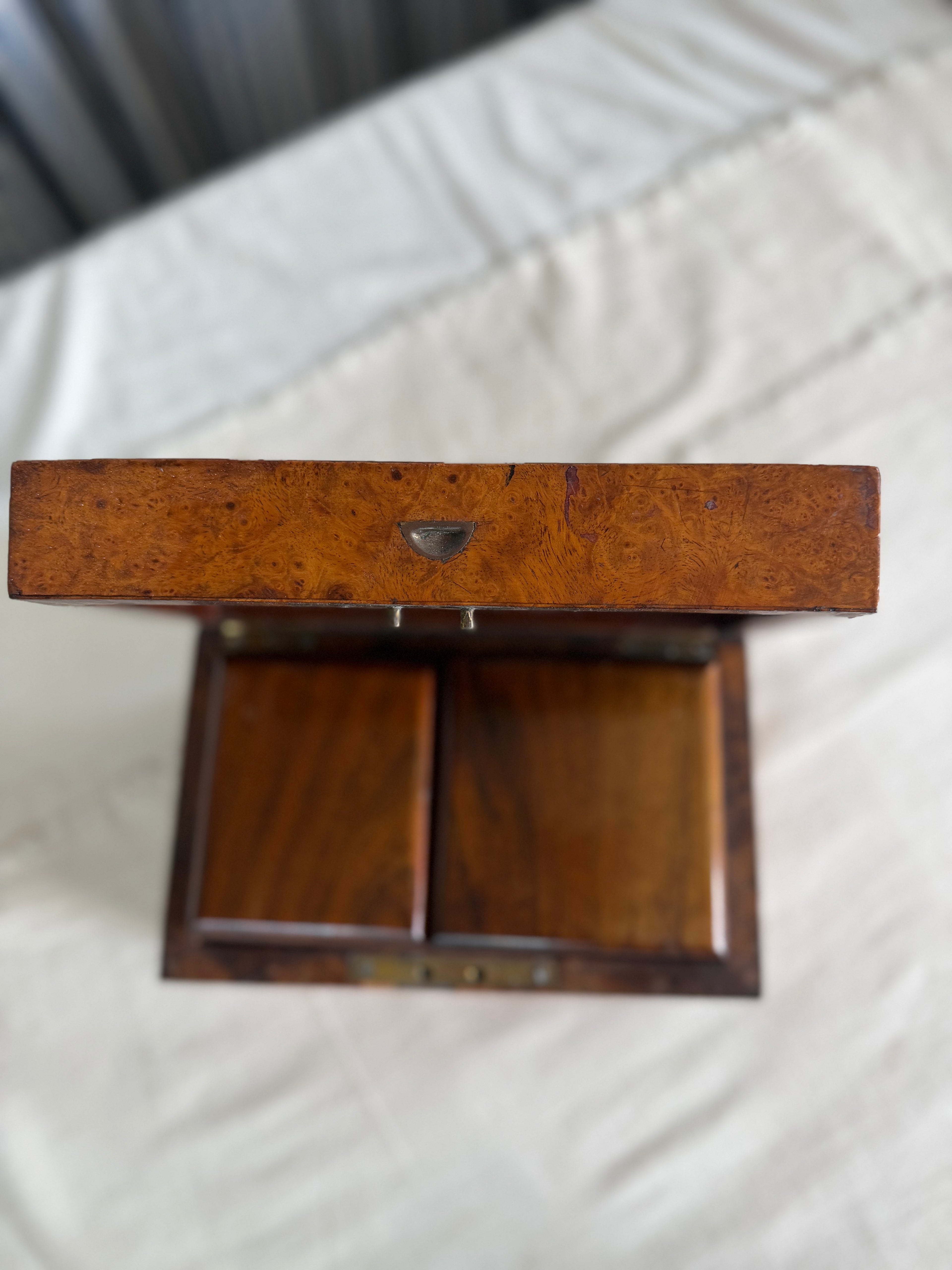Burlwood Walnut English Tea Caddy
