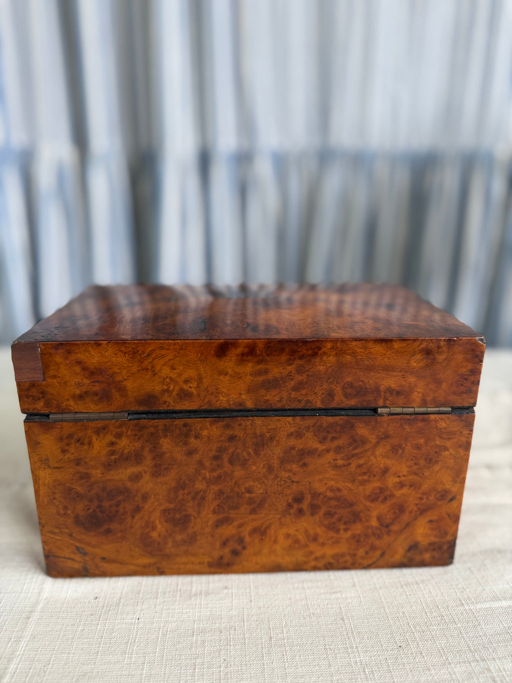 Burlwood Walnut English Tea Caddy
