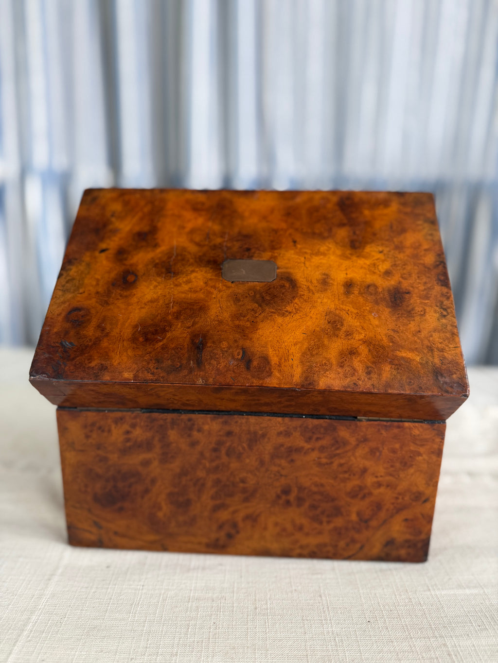 Burlwood Walnut English Tea Caddy