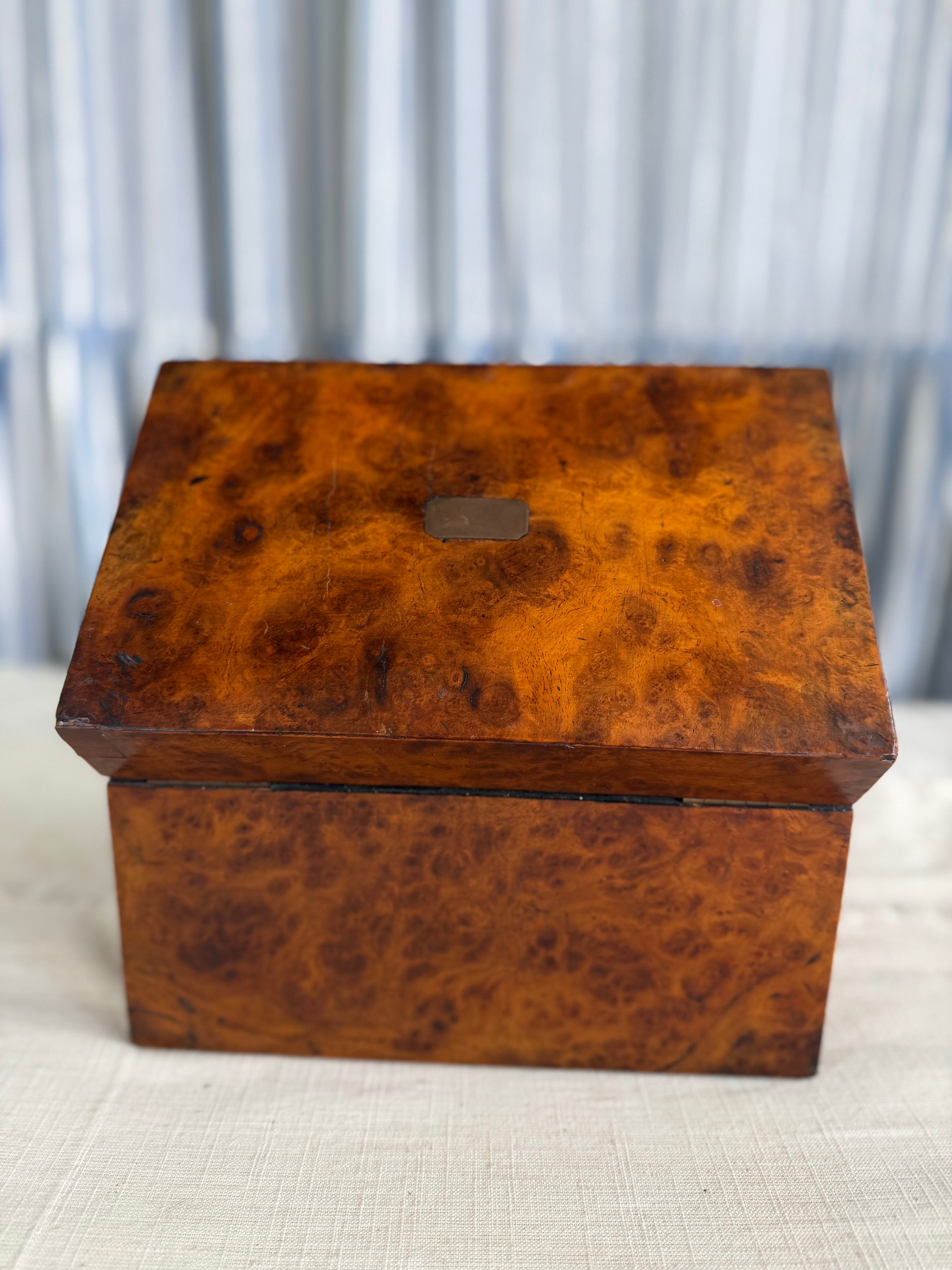 Burlwood Walnut English Tea Caddy