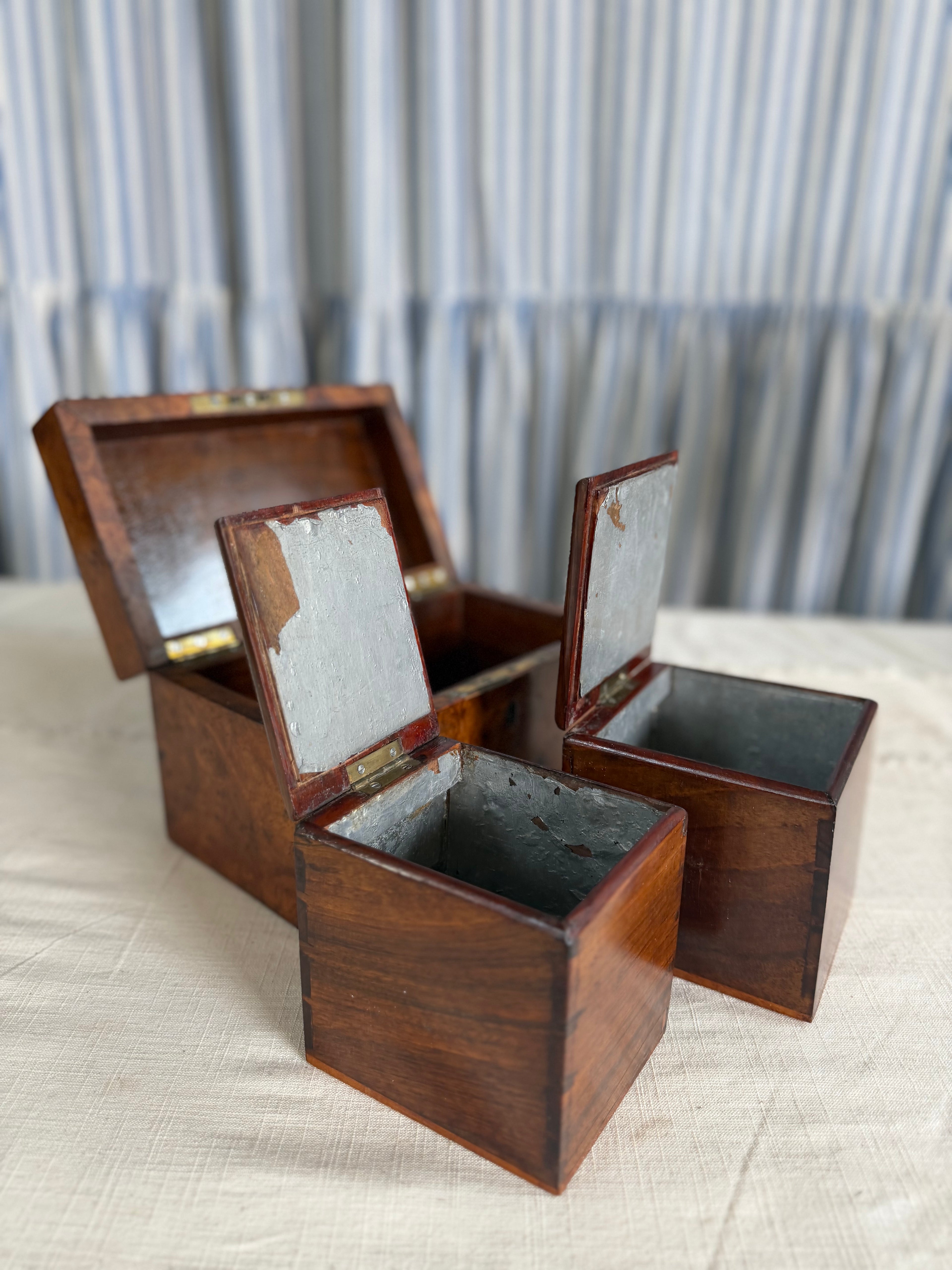 Burlwood Walnut English Tea Caddy