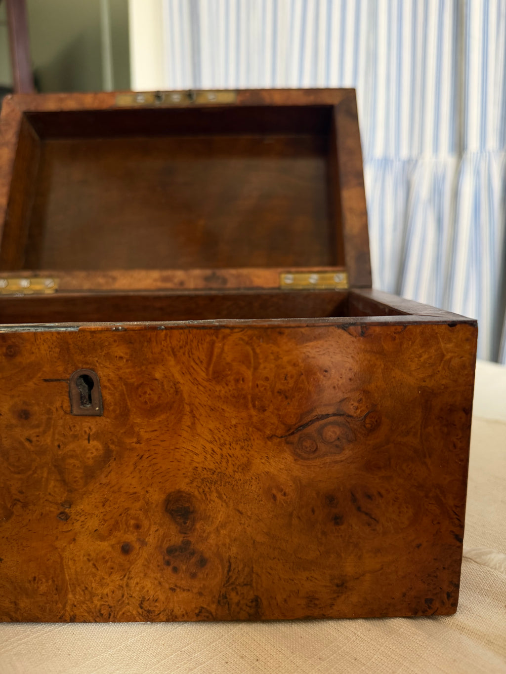 Burlwood Walnut English Tea Caddy
