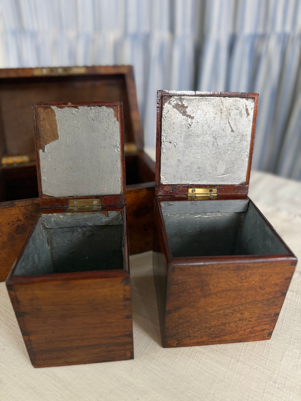 Burlwood Walnut English Tea Caddy