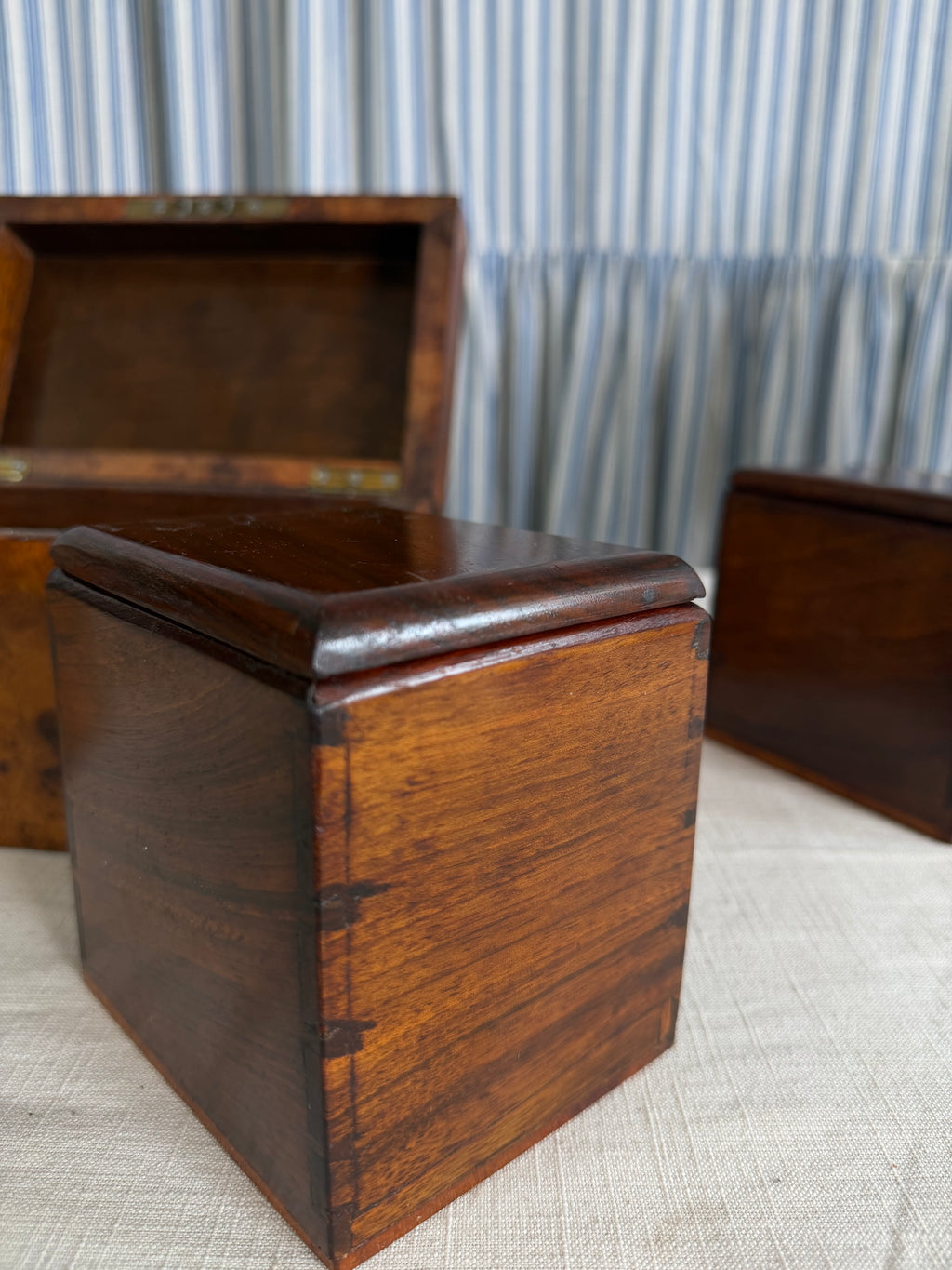 Burlwood Walnut English Tea Caddy
