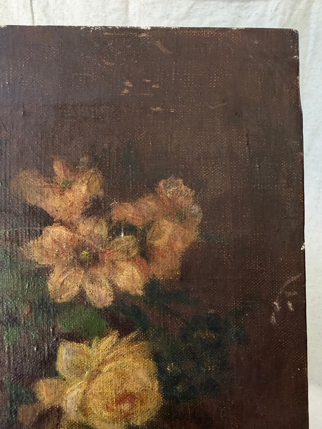 Victorian Still Life of Flowers, Oil on Canvas