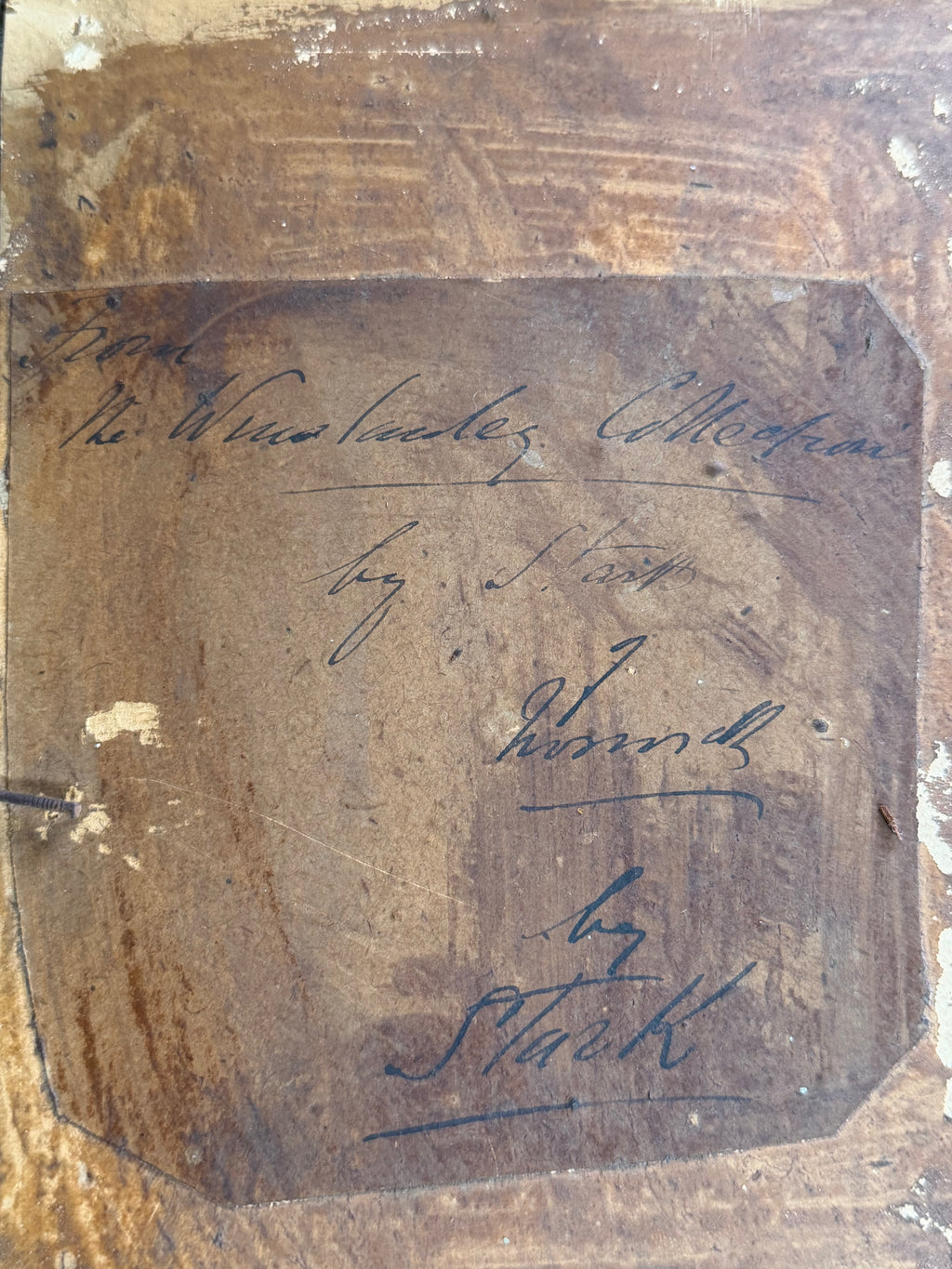 Early 19th C. English Landscape Oil Painting in Elaborate Gilt Frame