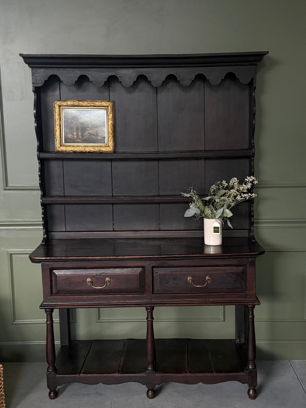 English Georgian Dresser w/Pot board Base
