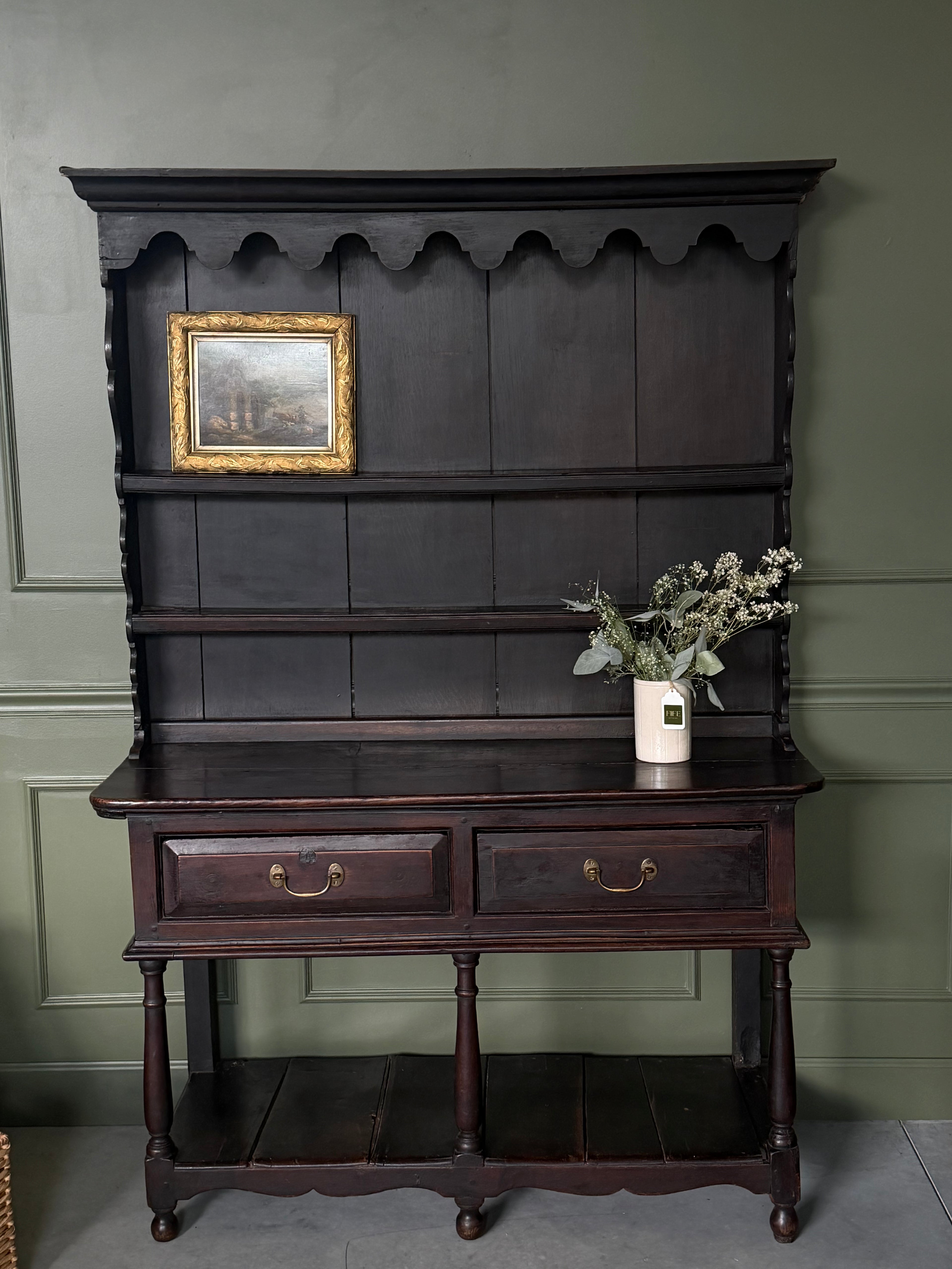English Georgian Dresser w/Pot board Base